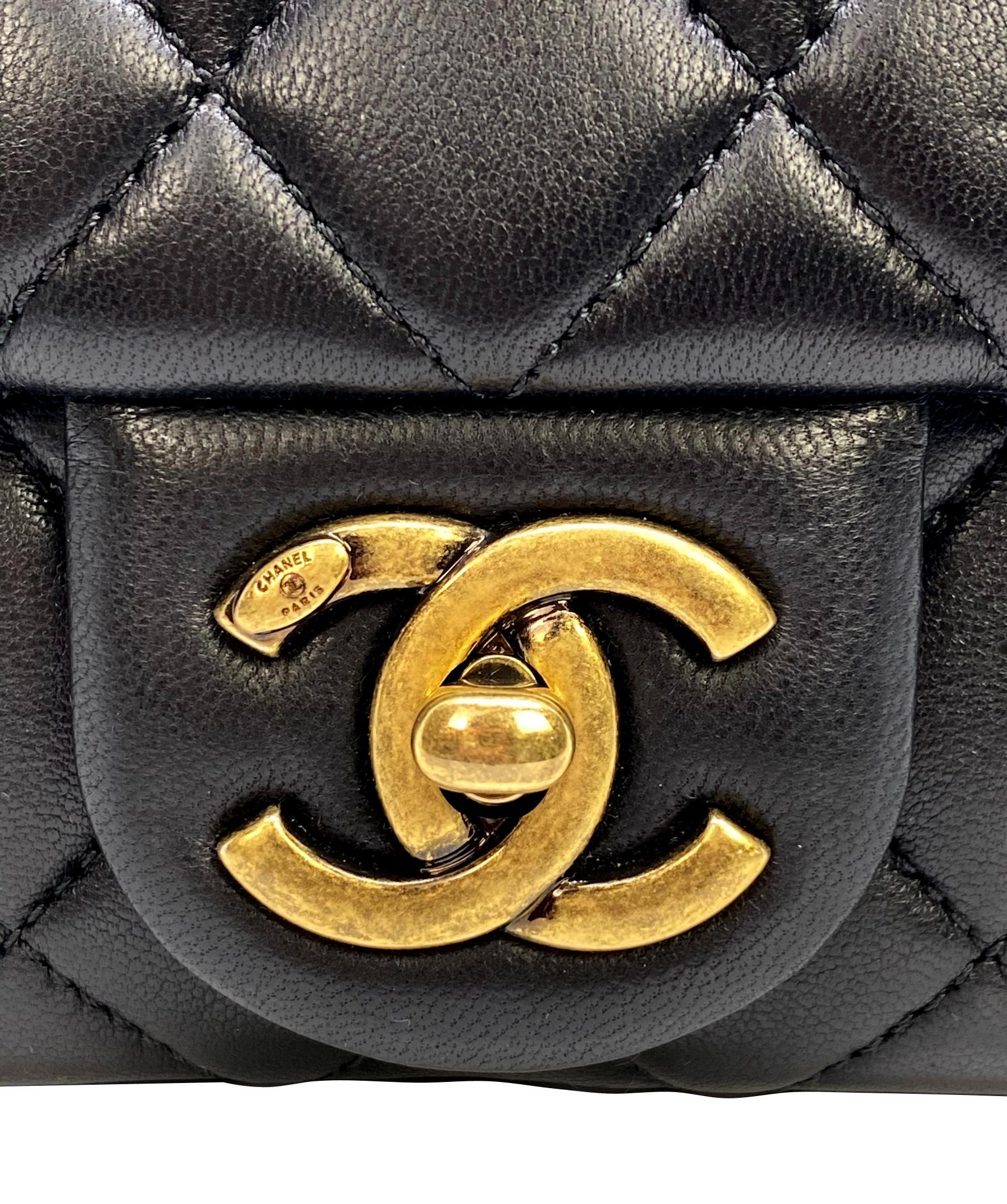 Chanel Black Quilted Lambskin Minaudières Runway 