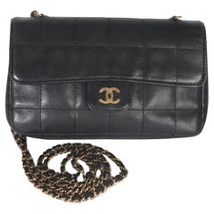 Chanel Black Quilted Lambskin Mini Chocolate Bar Flap Bag