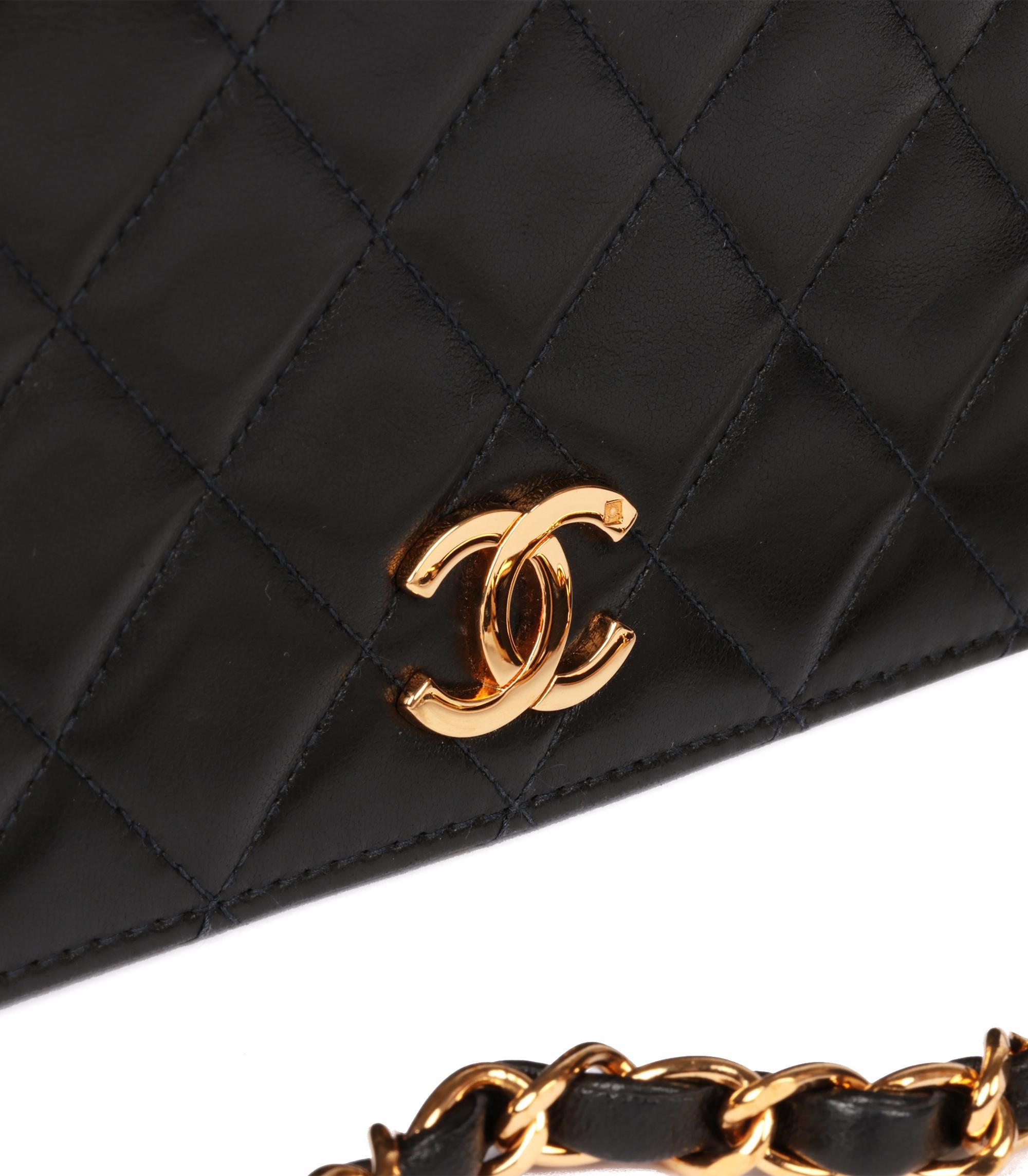 Women's Chanel Black Quilted Lambskin Mini Classic Single Full Flap Bag