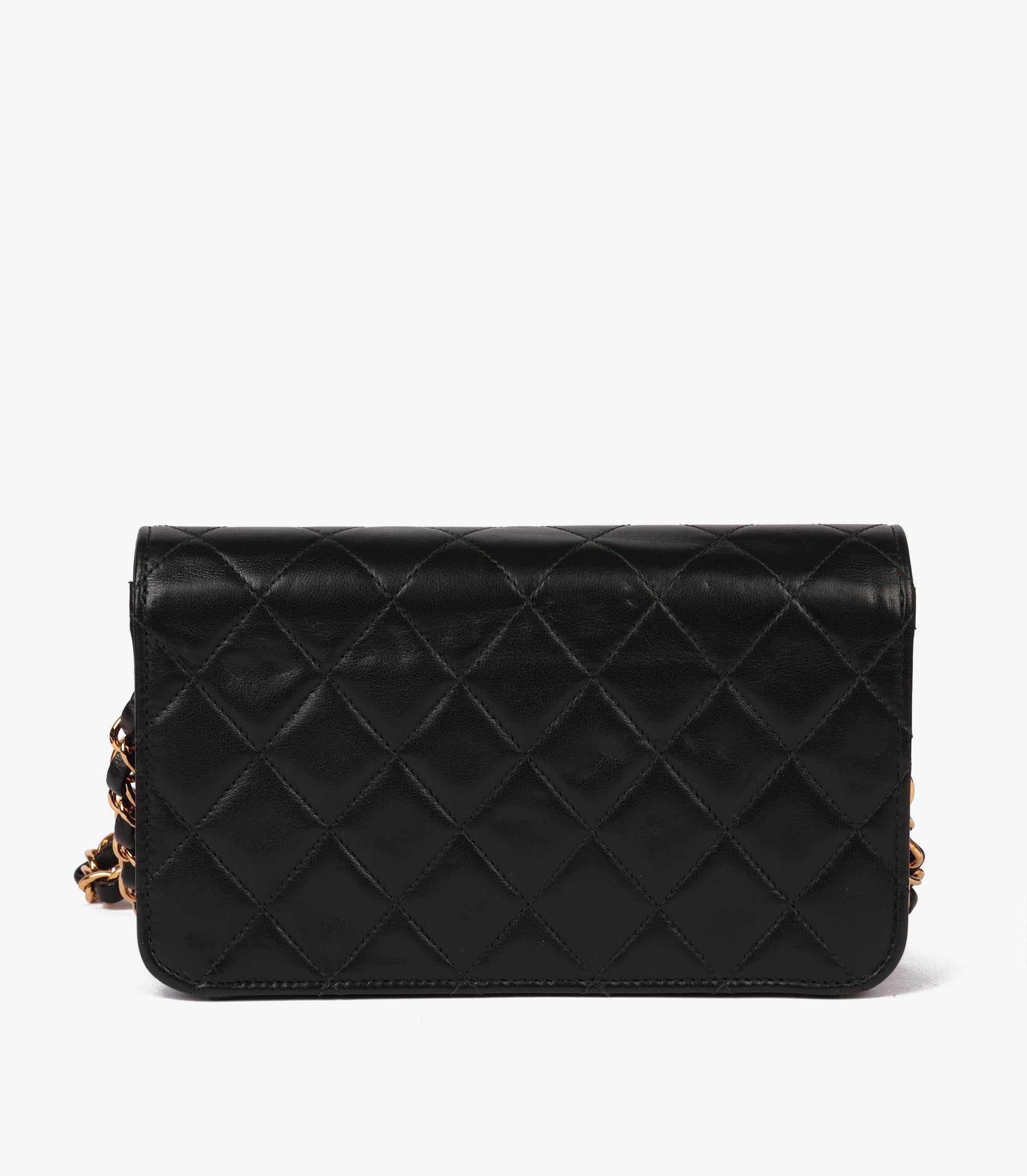 Chanel Black Quilted Lambskin Mini Classic Single Full Flap Bag 2