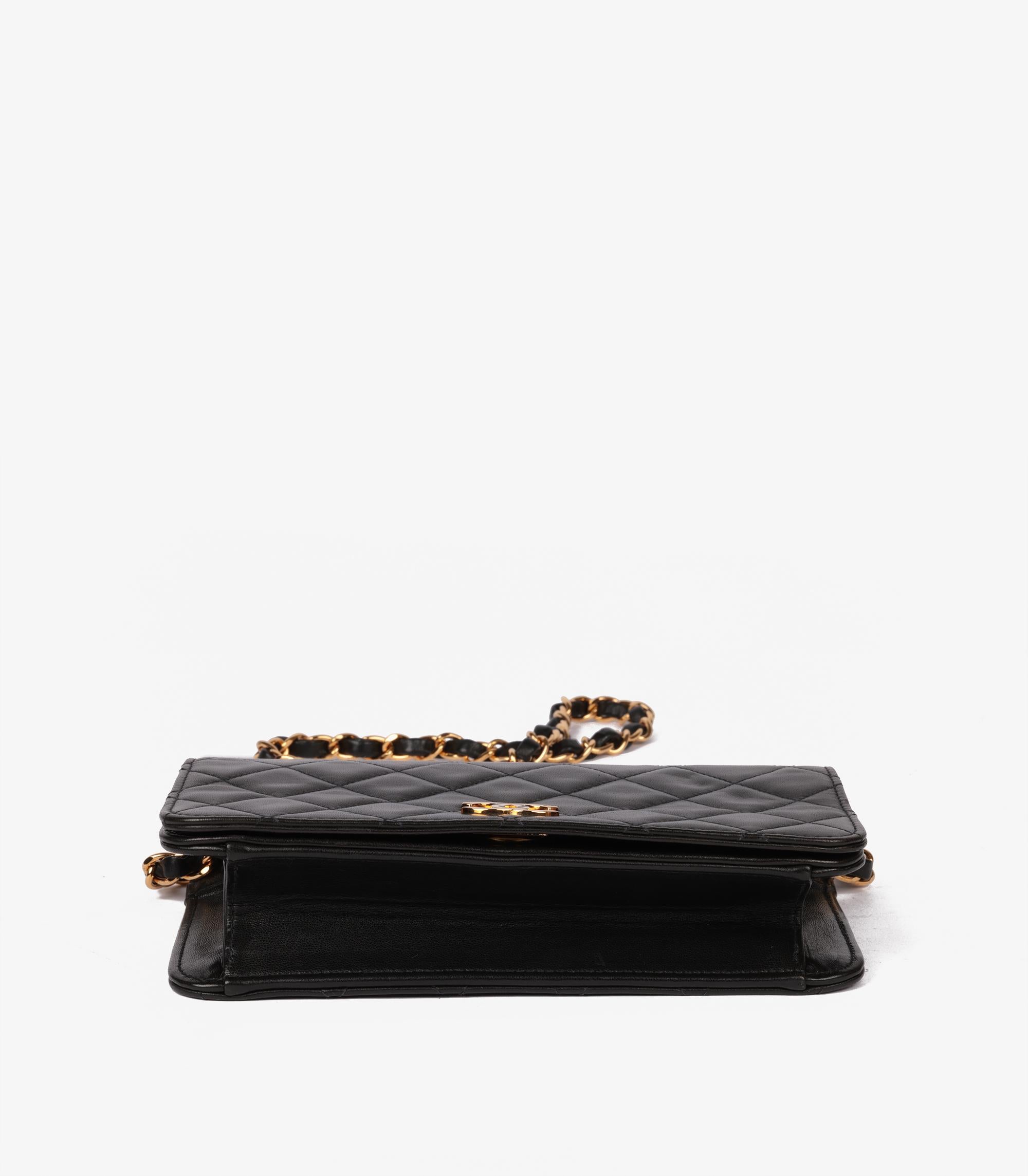 Chanel Black Quilted Lambskin Mini Classic Single Full Flap Bag 4