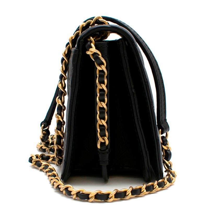 Women's Chanel Black Quilted Lambskin Mini Flap Bag 18cm