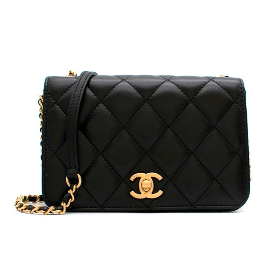 Chanel Black Quilted Lambskin Mini Flap Bag 18cm 1