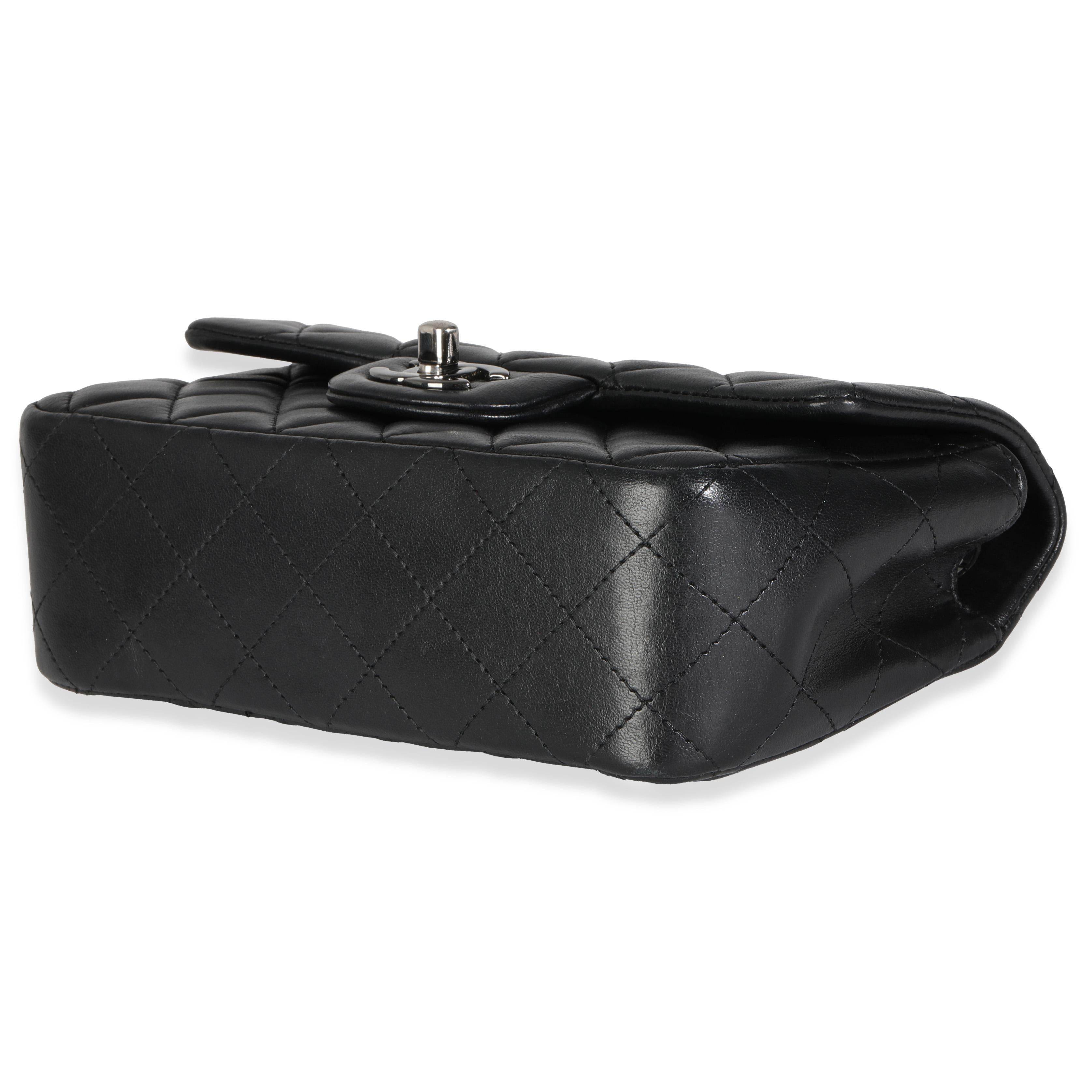 Chanel Black Quilted Lambskin Mini Rectangular Flap Bag 1