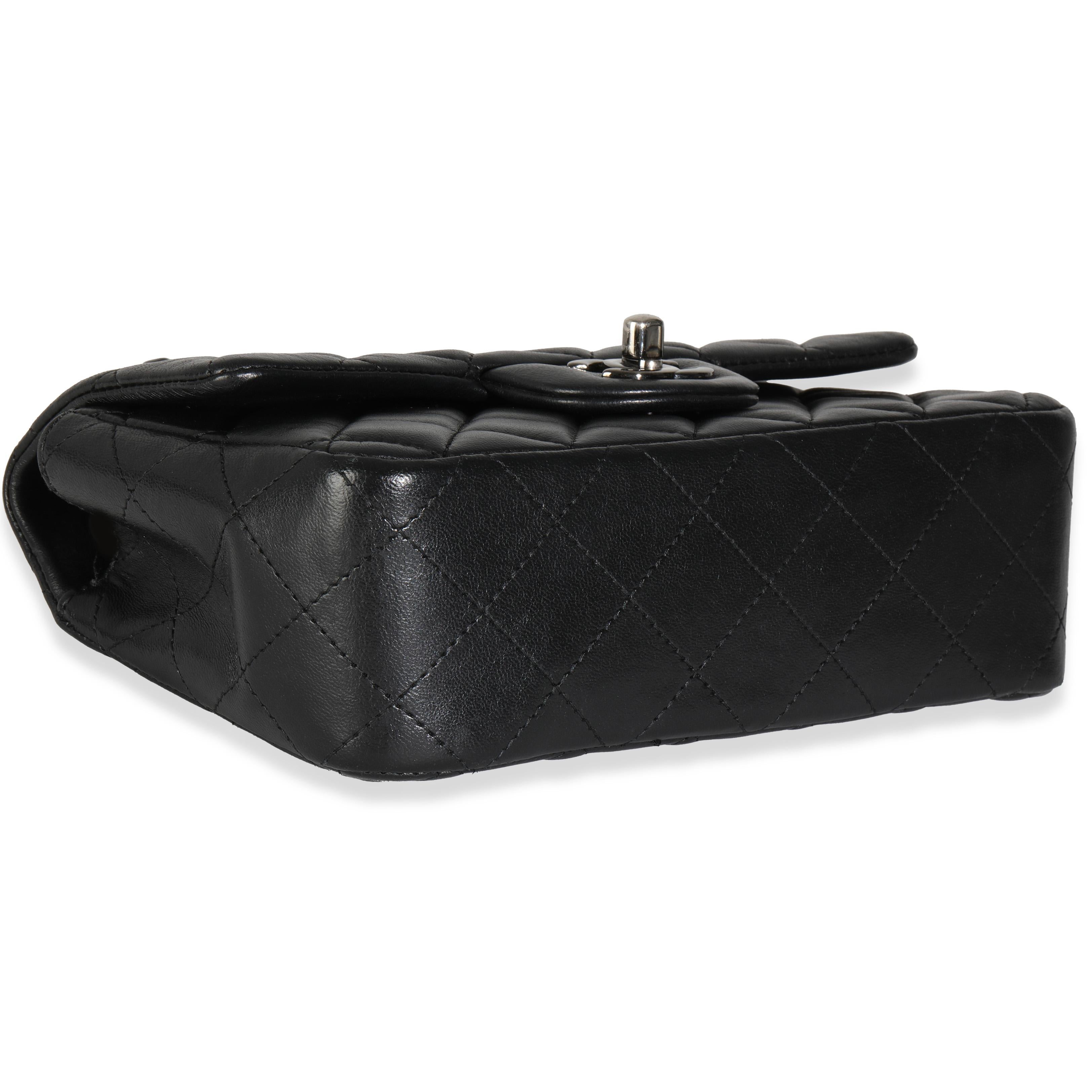 Chanel Black Quilted Lambskin Mini Rectangular Flap Bag 2