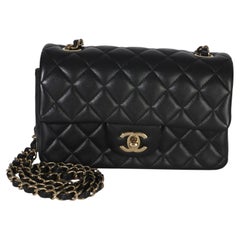 Chanel Black Quilted Lambskin Mini Rectangular Flap Bag