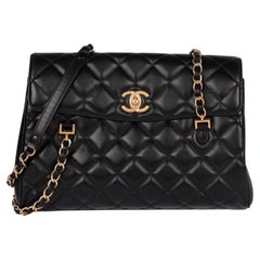 Chanel Black Quilted Lambskin Misia Camera Case Flap Bag