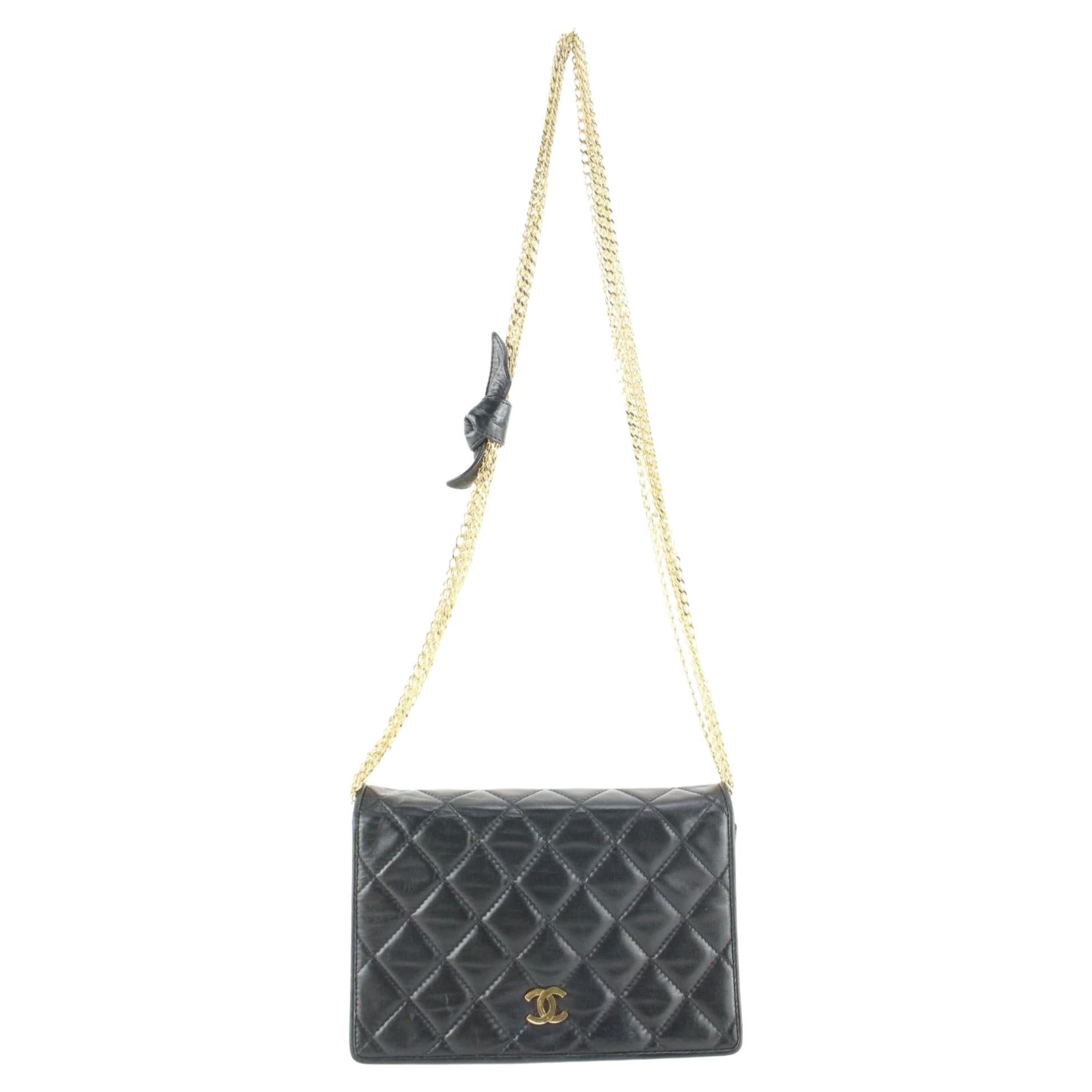 Chanel Black Quilted Lambskin Multi Chain GHW 3CK419C For Sale