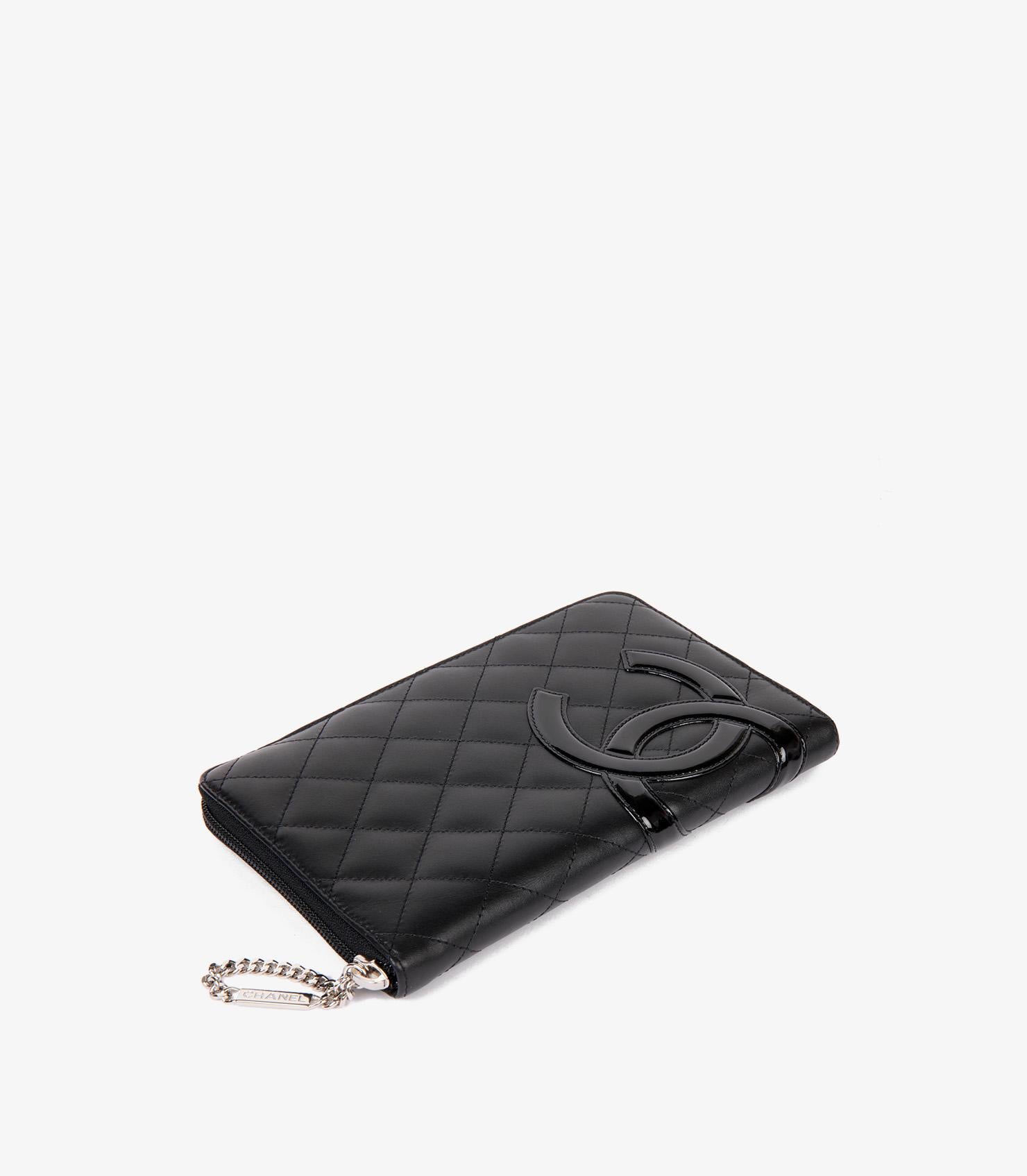 Chanel Black Quilted Lambskin & Patent Leather Cambon Long Zipped Wallet

Brand- Chanel
Model- Cambon Long Wallet
Product Type- Wallet
Serial Number- 14******
Age- Circa 2010
Accompanied By- Chanel Authenticity Card
Colour- Black
Hardware-