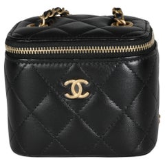 Chanel Black Quilted Lambskin Pearl Crush Small Box Bag For Sale at 1stDibs