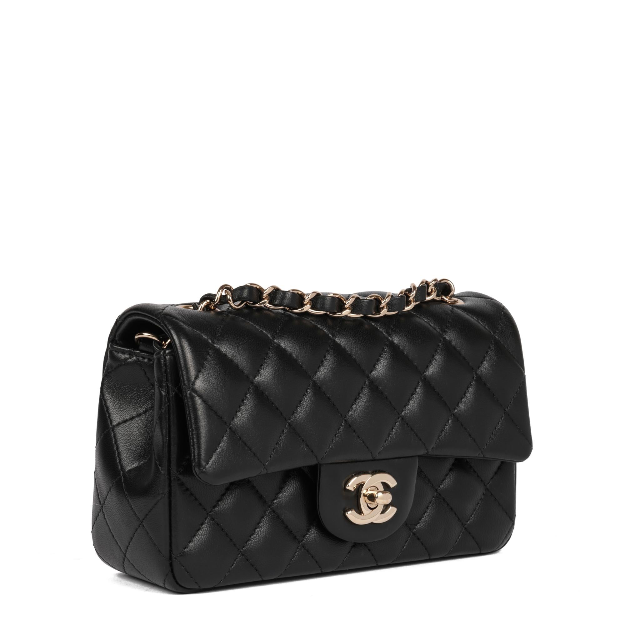 Chanel Black Quilted Lambskin Rectangular Mini Flap Bag

CONDITION NOTES
The exterior is exceptional condition with no signs of use.
The interior is in exceptional condition with no signs of use.
The hardware is in exceptional condition with no