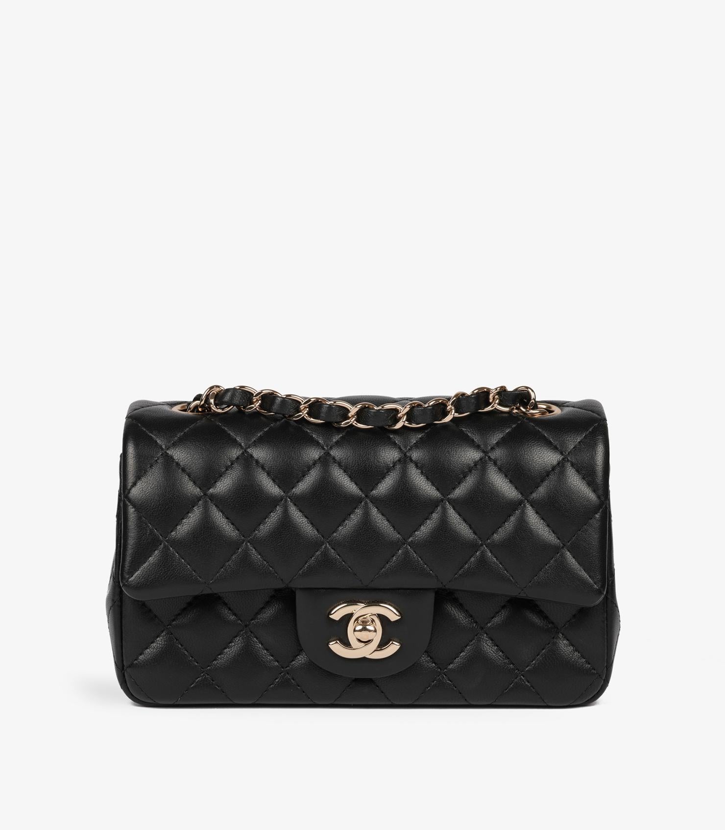 Chanel Black Quilted Lambskin Rectangular Mini Flap Bag

Brand- Chanel
Model- Rectangular Mini Flap Bag
Product Type- Crossbody, Shoulder
Serial Number- E50P8730
Age- Circa 2022
Accompanied By- Chanel Dust Bag, Box, Care Booklet, Care Card,