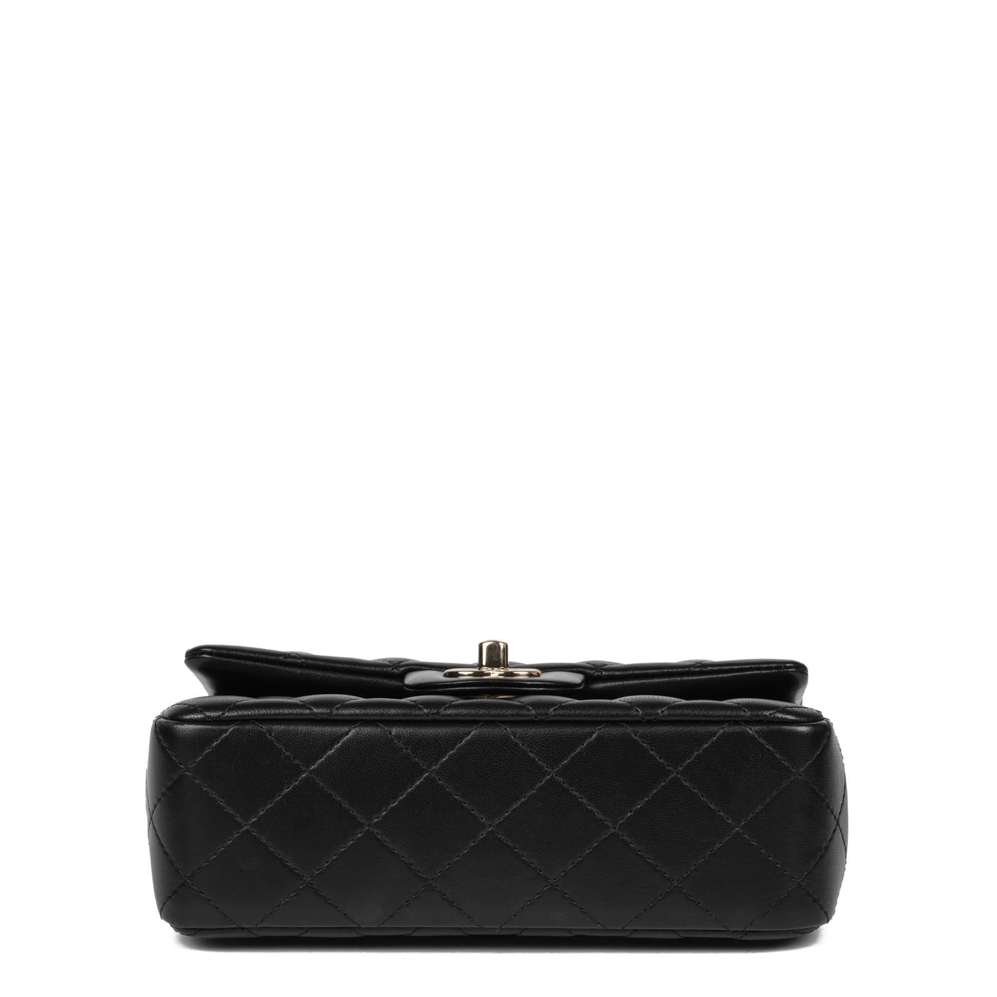 Chanel Black Quilted Lambskin Rectangular Mini Flap Bag 2