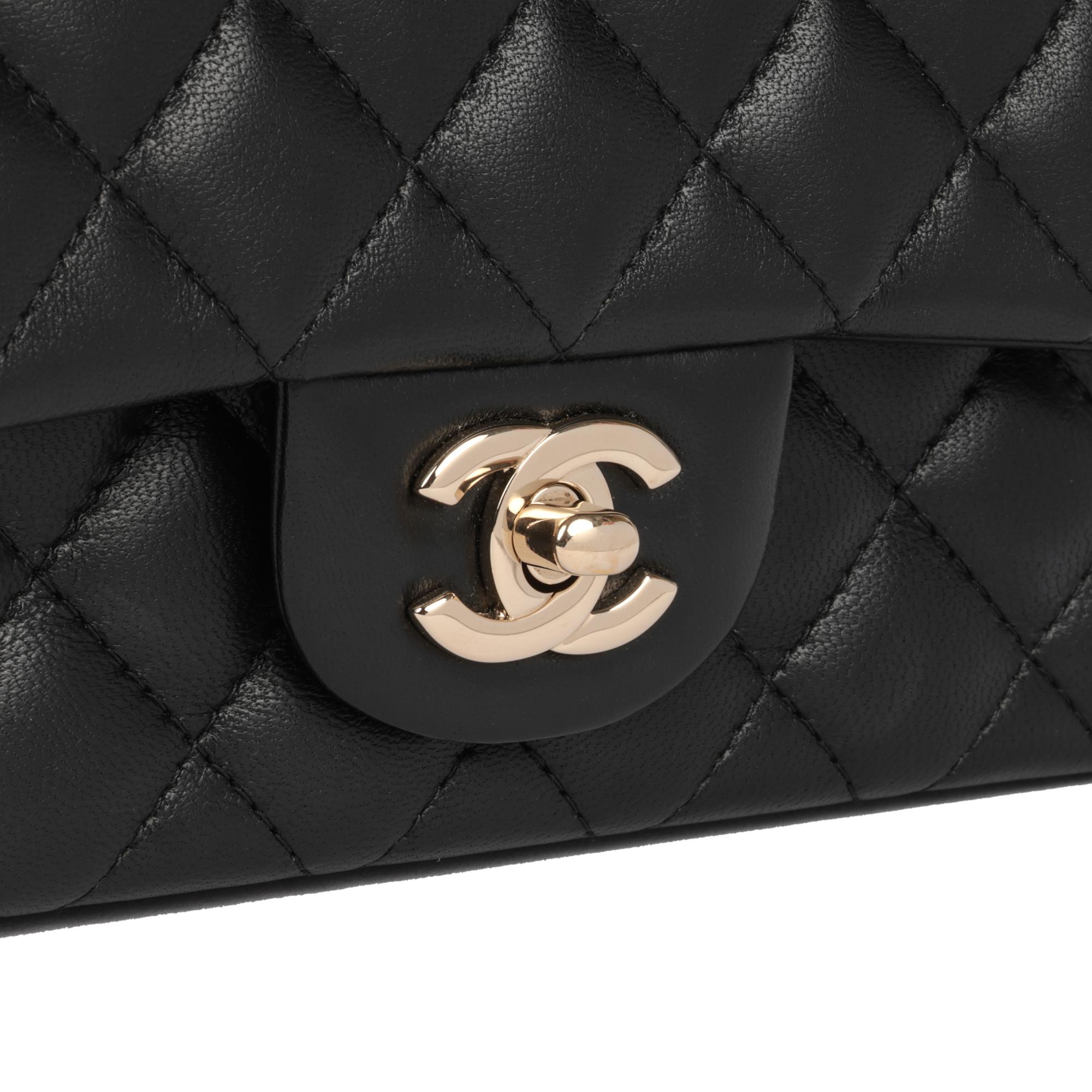 Chanel Black Quilted Lambskin Rectangular Mini Flap Bag 3