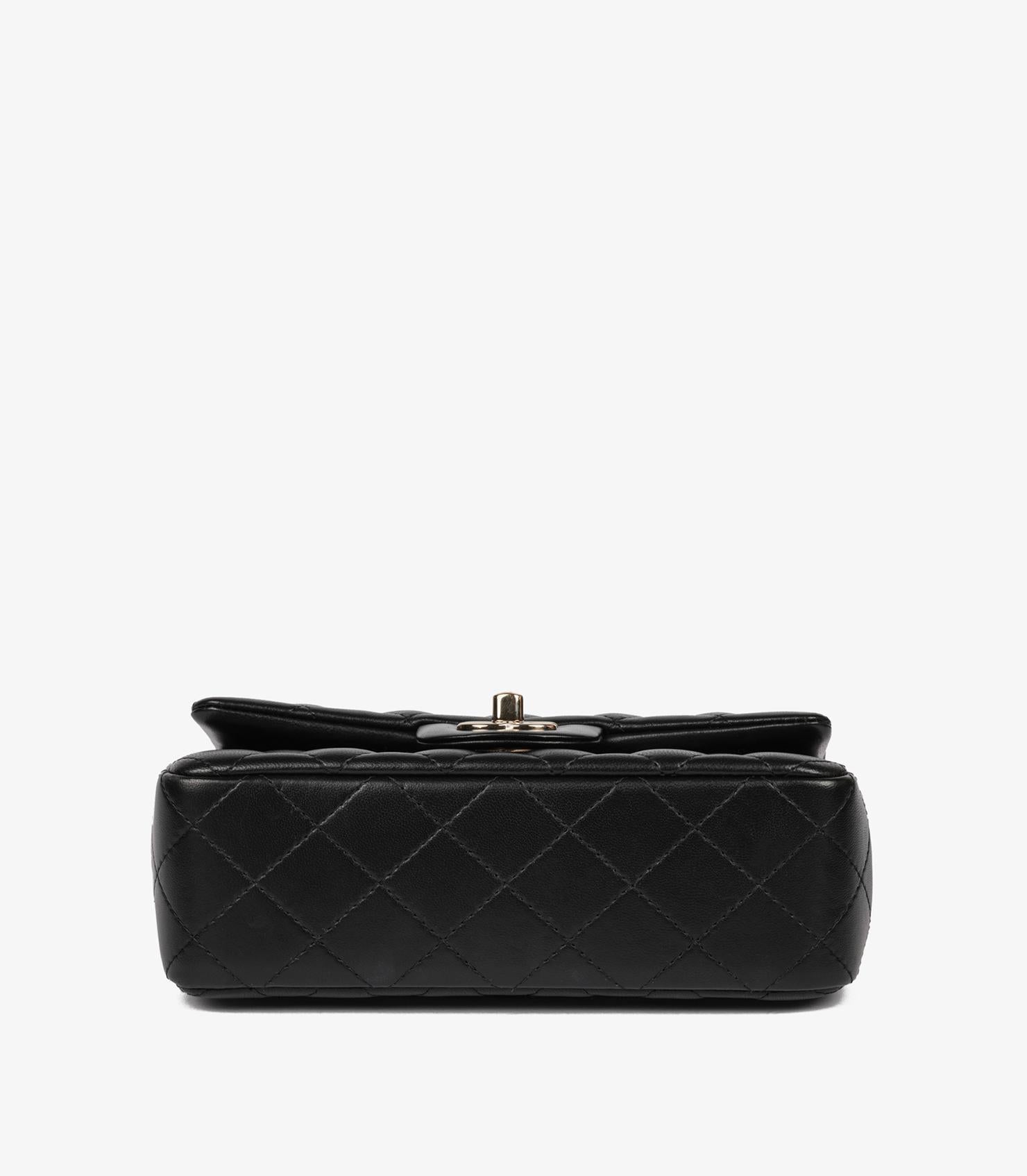 Chanel Black Quilted Lambskin Rectangular Mini Flap Bag 4