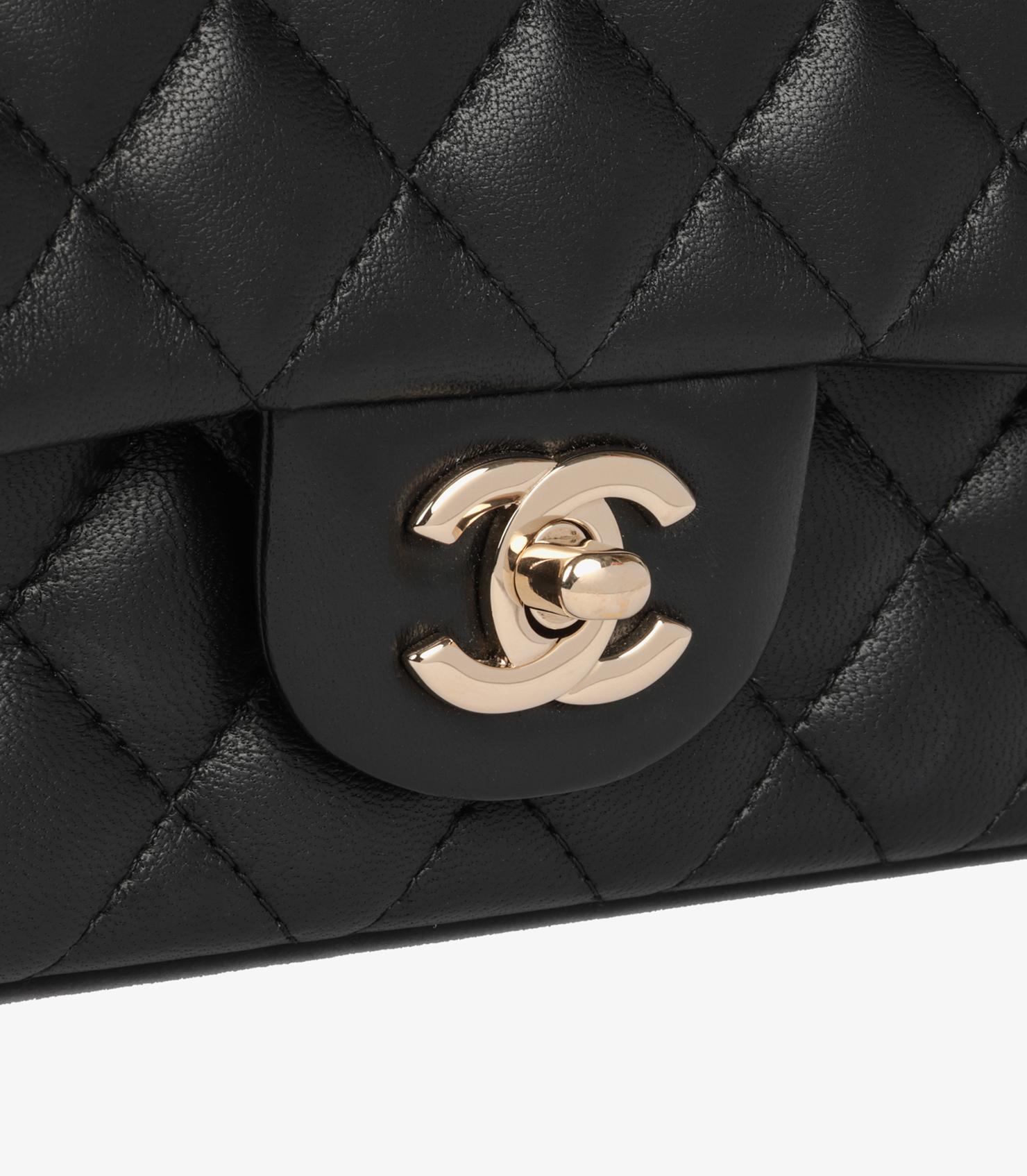 Chanel Black Quilted Lambskin Rectangular Mini Flap Bag 5