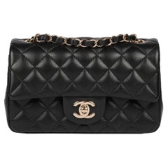 Chanel Black Quilted Lambskin Rectangular Mini Flap Bag