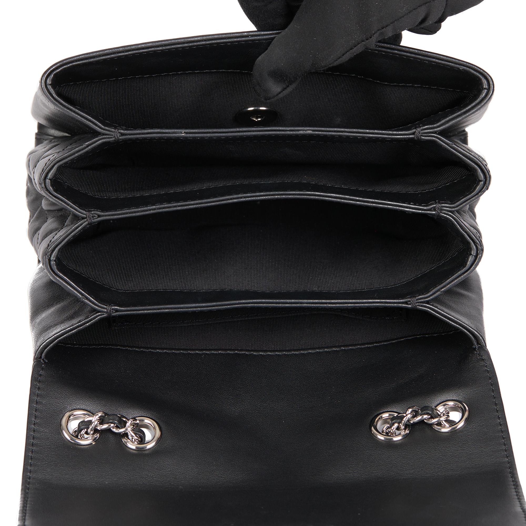 CHANEL Black Quilted Lambskin Reverso Mini Tramezzo Flap Bag 6