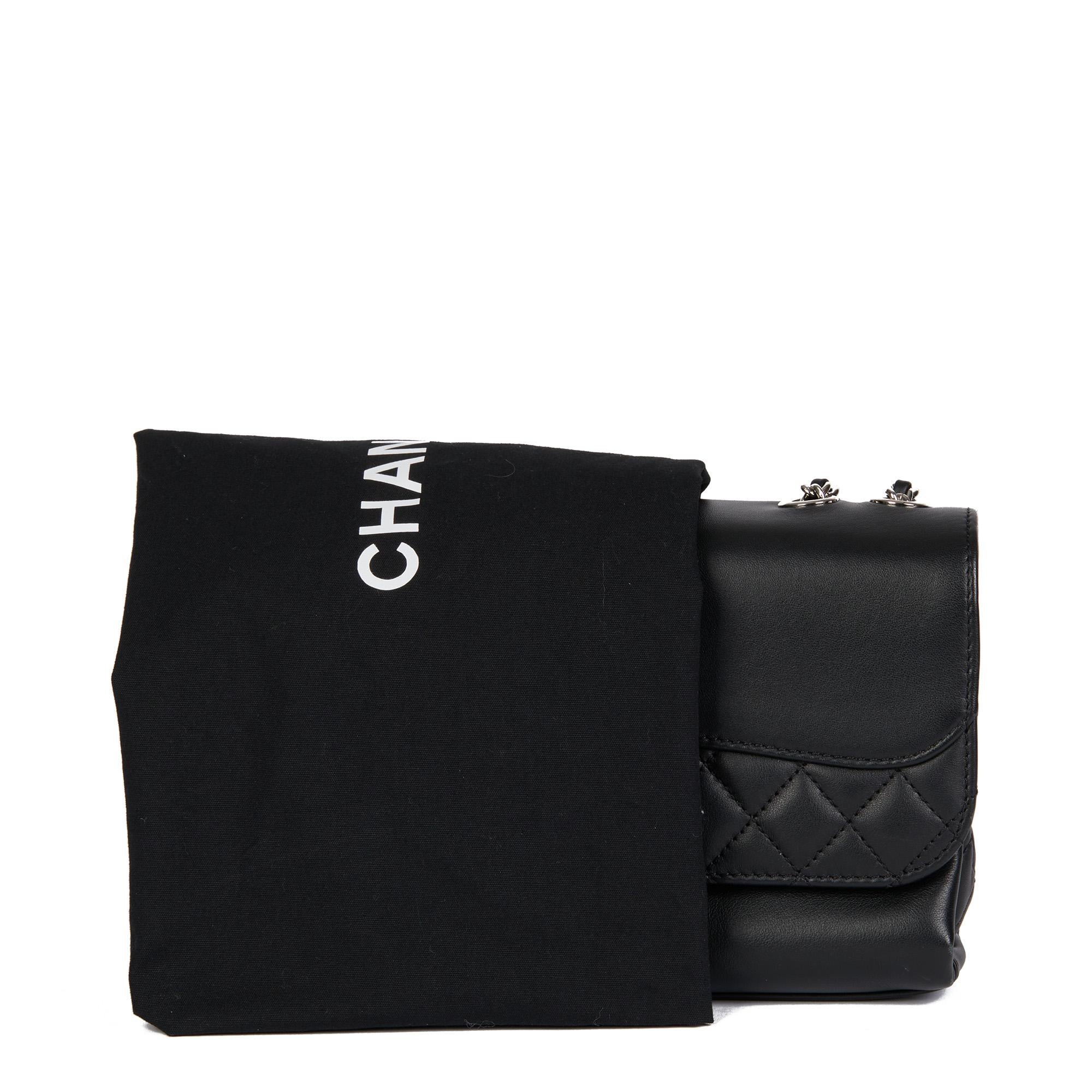 CHANEL Black Quilted Lambskin Reverso Mini Tramezzo Flap Bag 7
