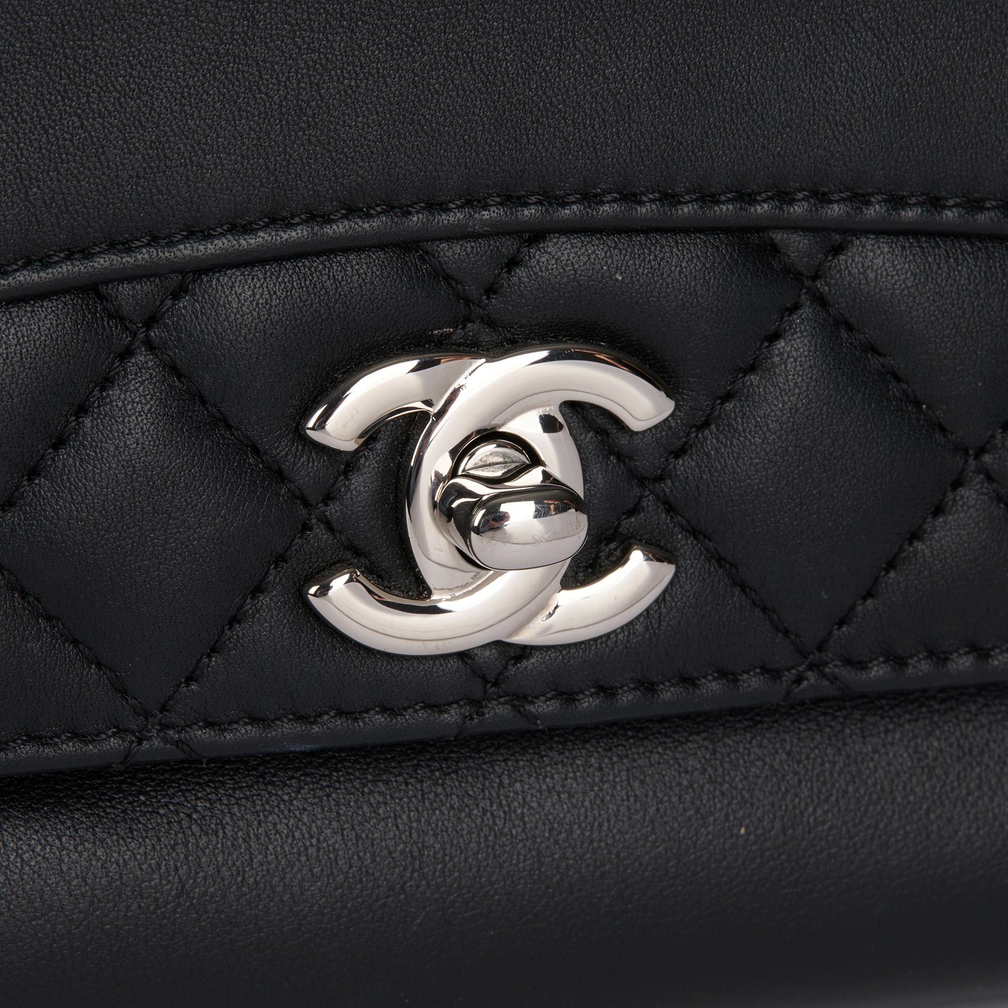 CHANEL Black Quilted Lambskin Reverso Mini Tramezzo Flap Bag 2