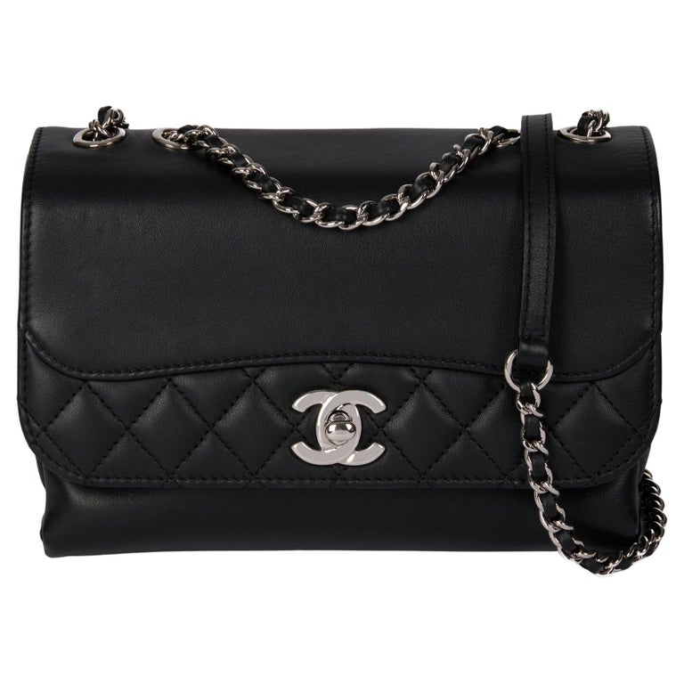 CHANEL Black Quilted Lambskin Reverso Mini Tramezzo Flap Bag For Sale ...