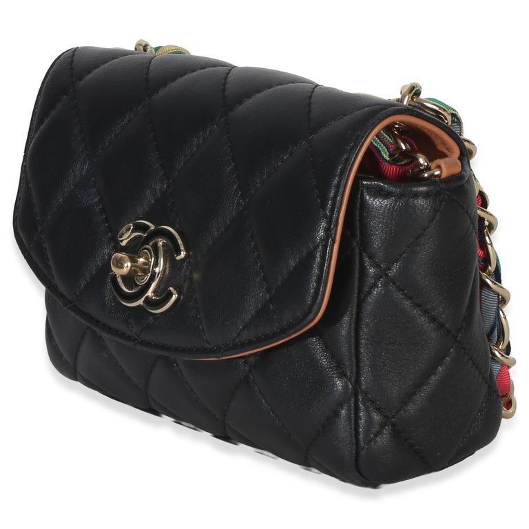 Chanel Black Quilted Lambskin Ribbon Chain Small Cocovado  display picture 1