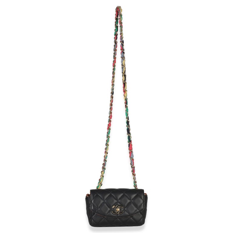 Chanel Black Quilted Lambskin Ribbon Chain Small Cocovado  display picture 2