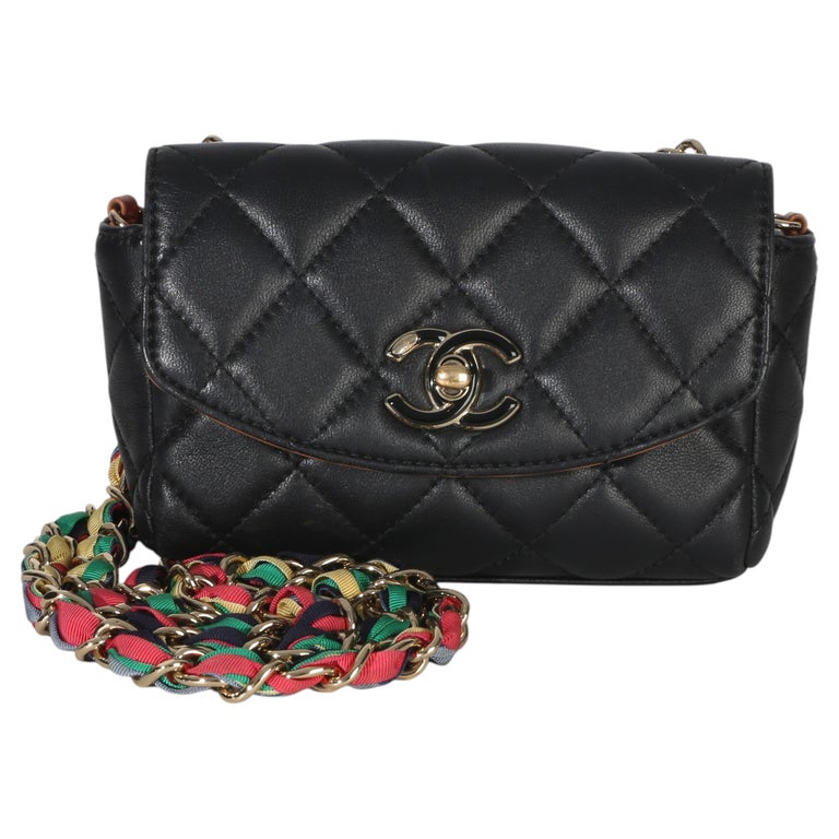 Chanel Black Quilted Lambskin Ribbon Chain Small Cocovado 