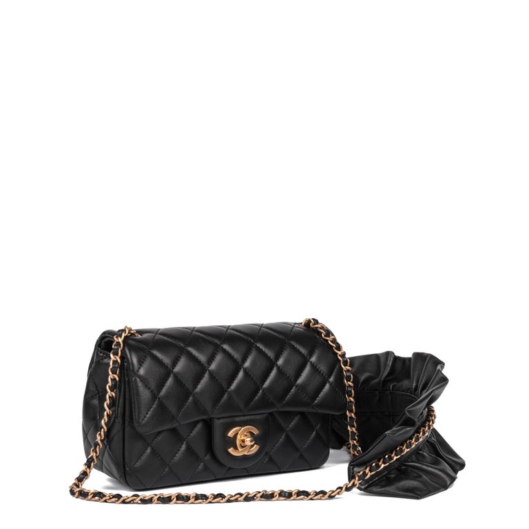 Chanel Square Classic Single Flap Bag Camellia Velvet Mini Pink 12980335