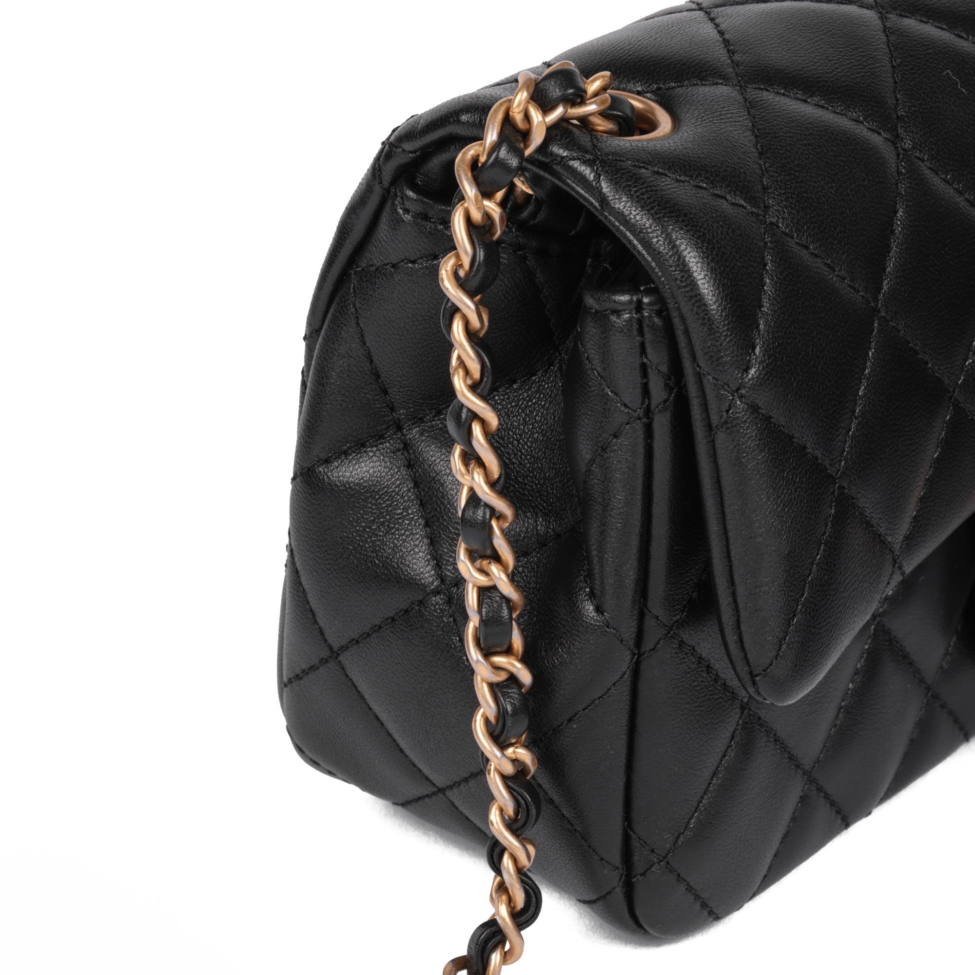 CHANEL Black Quilted Lambskin Romance Rectangular Mini Flap Bag 2
