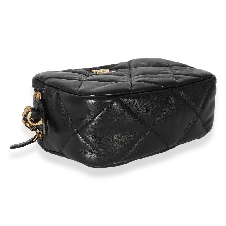 Chanel Black Quilted Lambskin Small Bowling Bag For Sale at 1stDibs