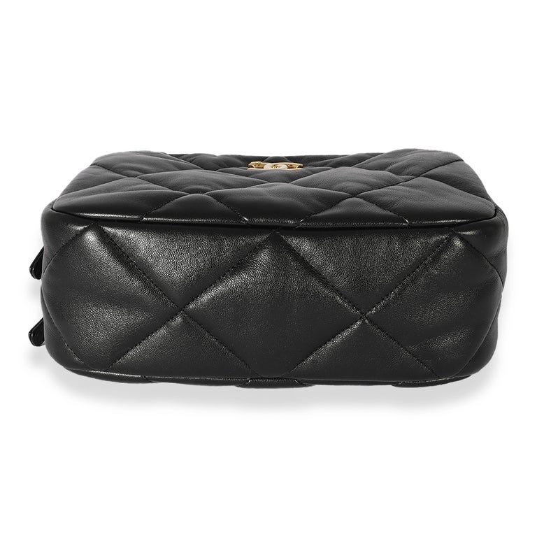 Chanel Black Quilted Lambskin Small Bowling Bag For Sale at 1stDibs