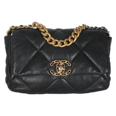 Chanel Black Quilted Lambskin Small Chanel 19 Flap Bag