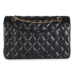 Chanel Black Quilted Lambskin Small Classic Double Flap Bag