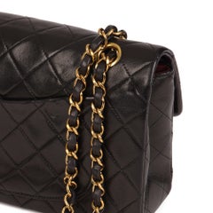Chanel Black Quilted Lambskin Small Classic Double Flap Bag