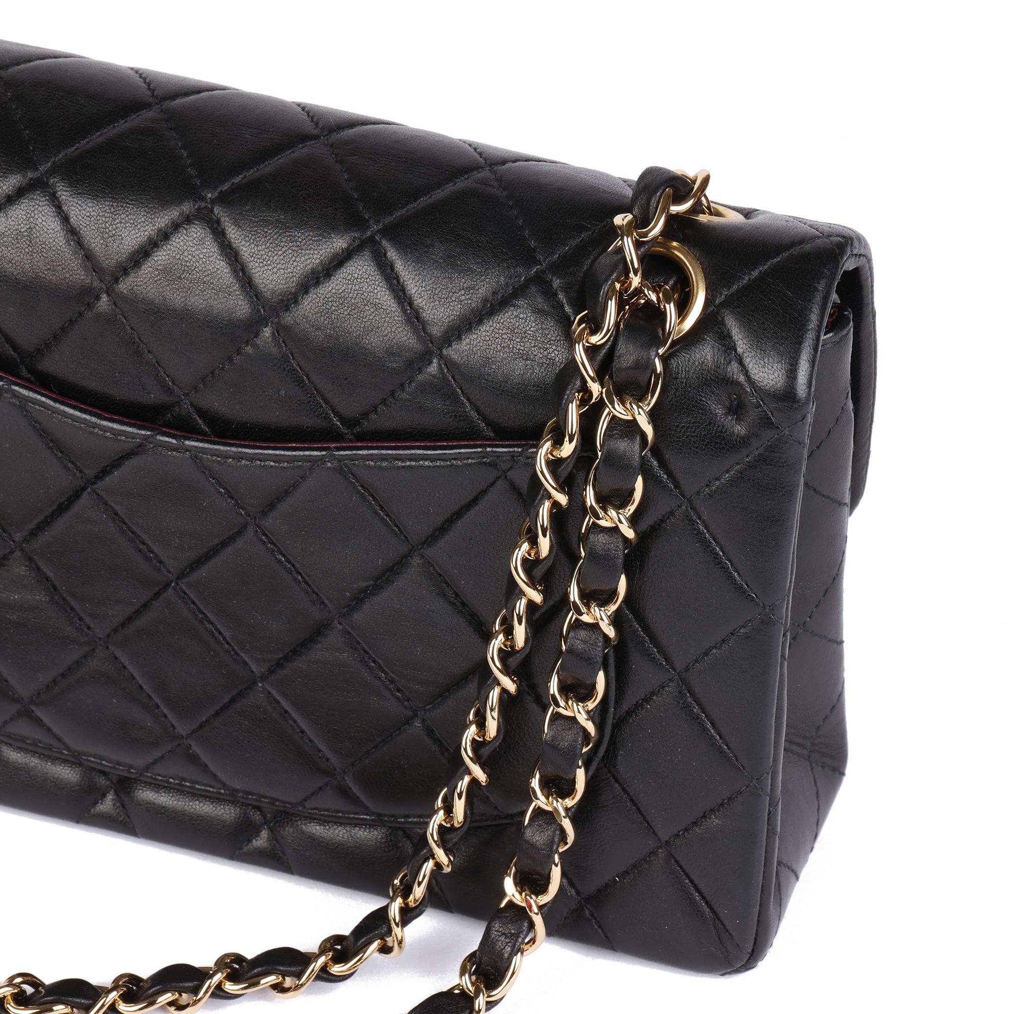 CHANEL Black Quilted Lambskin Small Classic Double Flap Bag 3