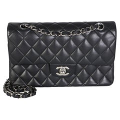Chanel Black Quilted Lambskin Small Classic Double Flap Bag
