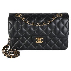 Chanel Black Quilted Lambskin Small Classic Double Flap Bag