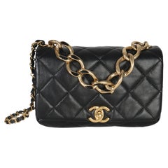 Chanel Black Quilted Lambskin Small Colour Match Flap Bag