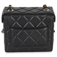 Chanel Black Quilted Lambskin Small Secret Box Bag