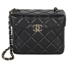 Chanel Black Quilted Lambskin Small Secret Box Bag