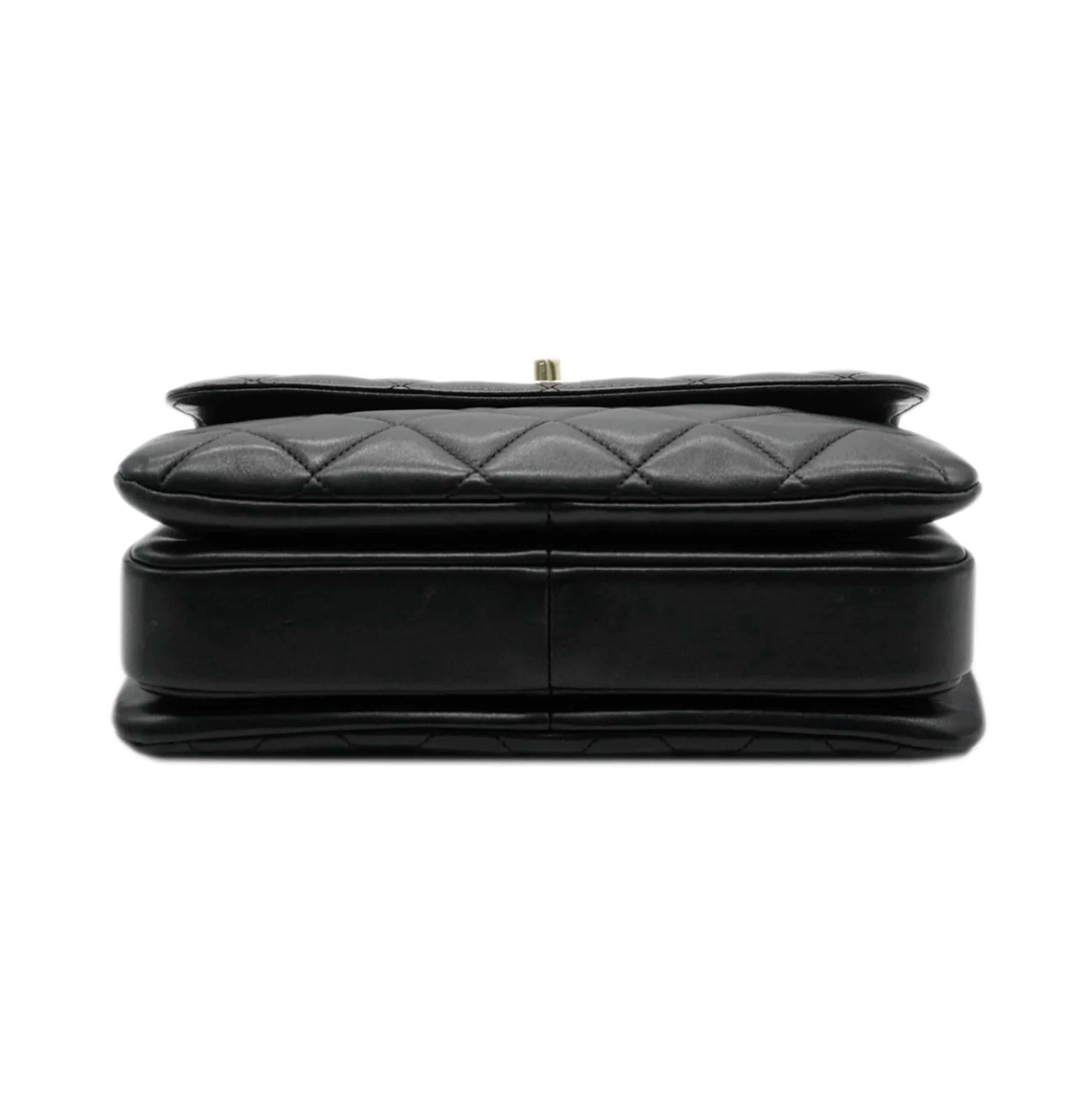Chanel Black Quilted Lambskin Small Trendy CC Dual Handle Flap Bag 3