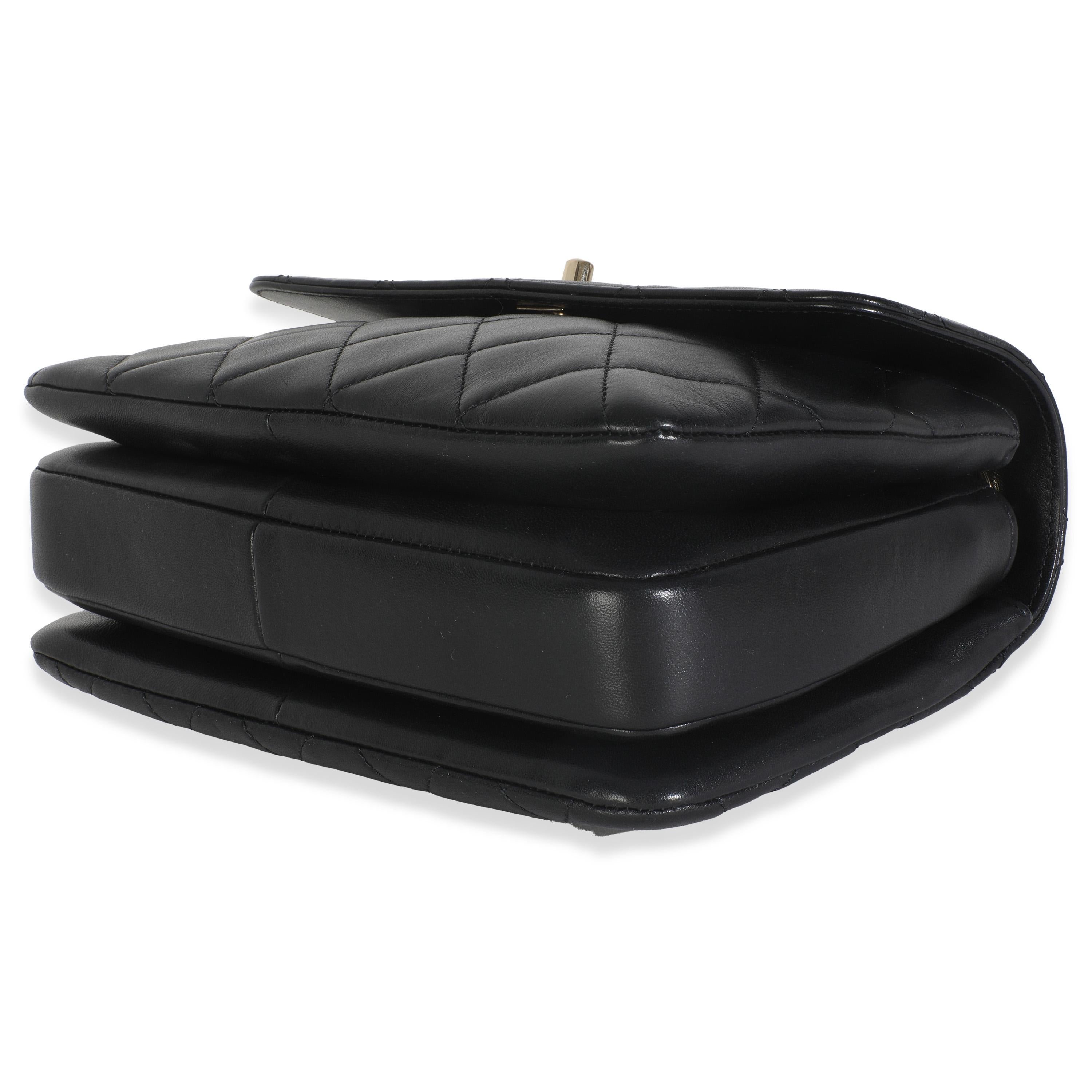 Chanel Black Quilted Lambskin Small Trendy CC Flap Dual Handle Bag Pour femmes en vente