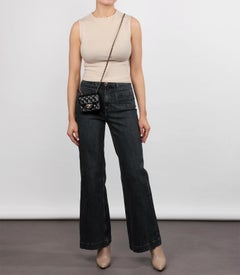 Chanel Black Quilted Lambskin Square Micro Flap Bag