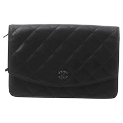 Chanel Black Quilted Lambskin Timeless CC Large Wallet  862157