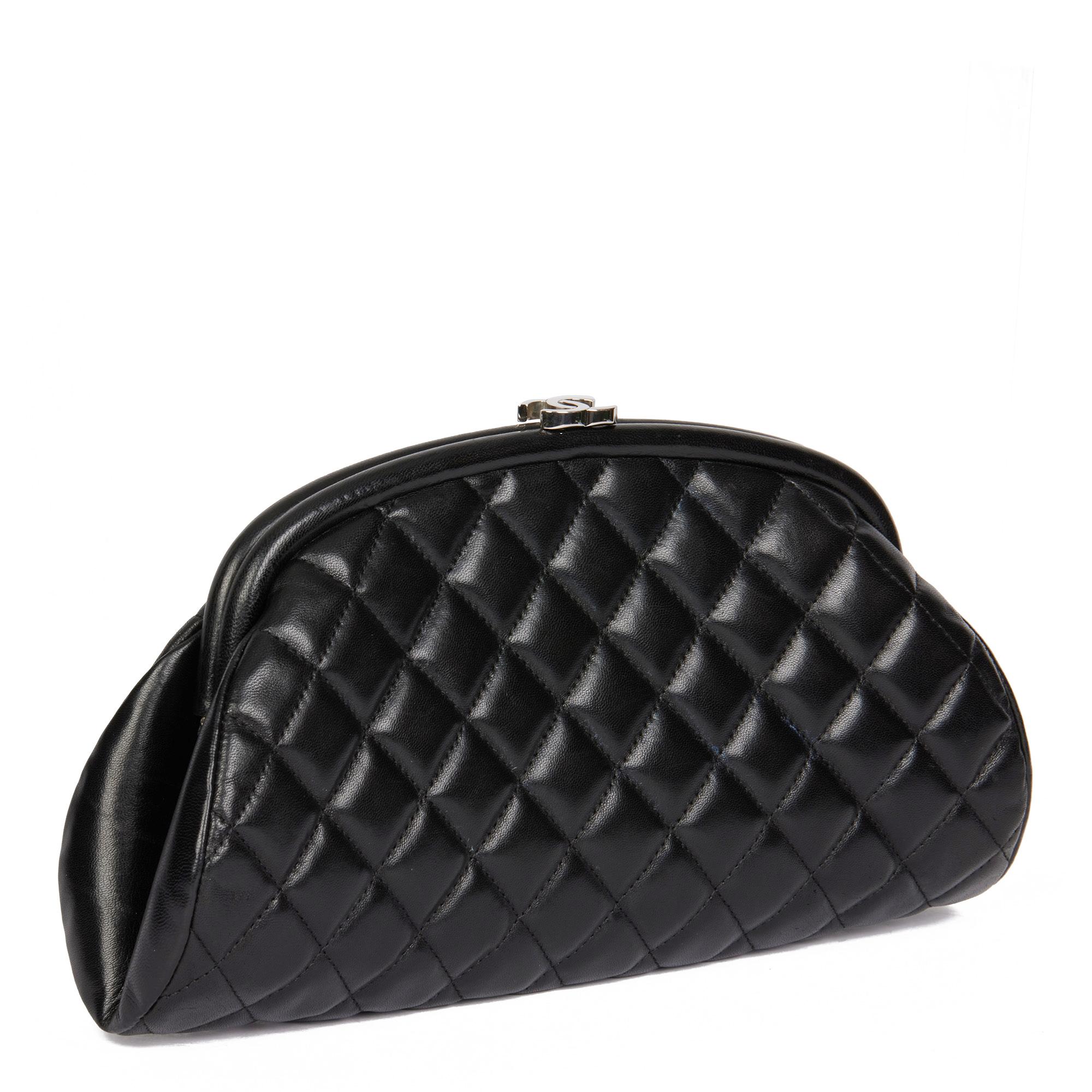 CHANEL
Black Quilted Lambskin Timeless Clutch

Xupes Reference: HB4700
Serial Number: 12068319
Age (Circa): 2008
Accompanied By: Chanel Box, Dust Bag
Authenticity Details: Serial Sticker (Made in Italy)
Gender: Ladies
Type: Clutch

Colour: