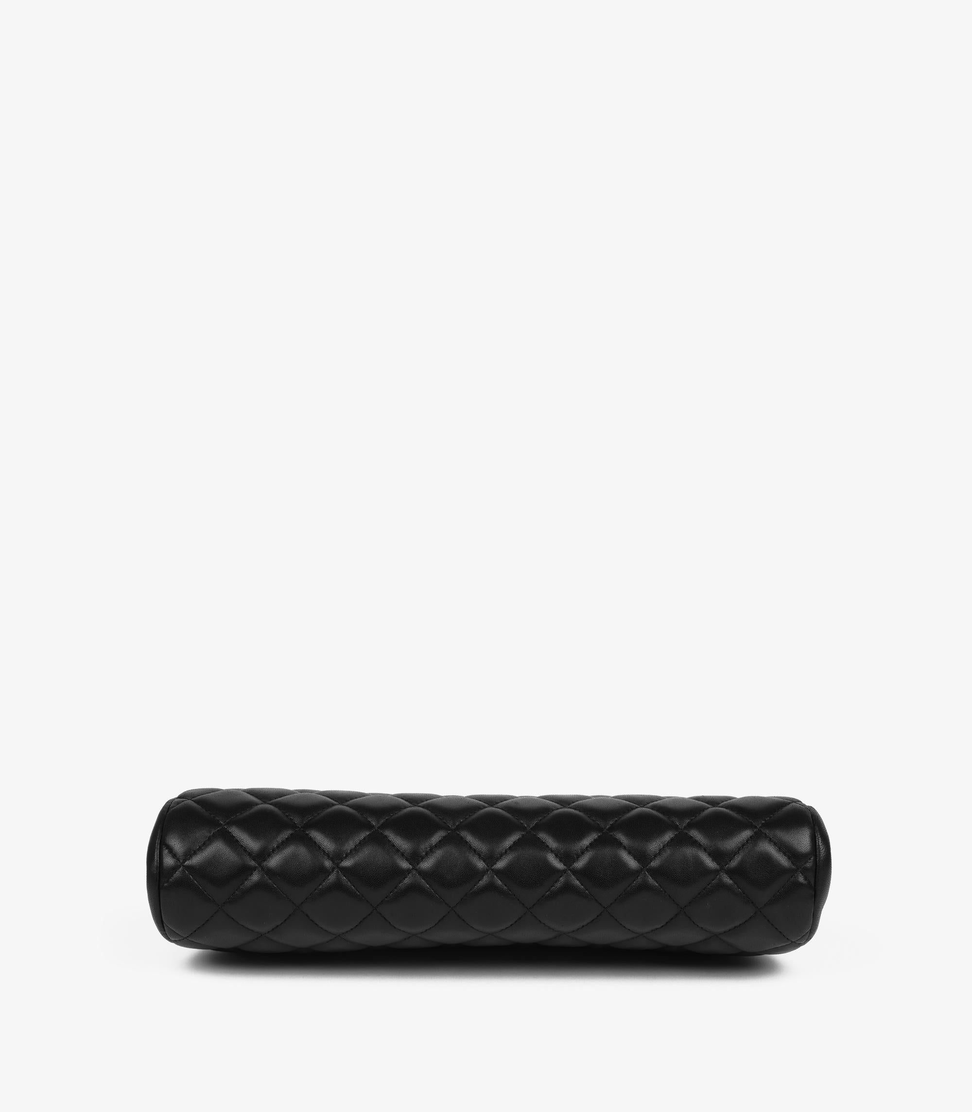 Chanel Black Quilted Lambskin Timeless Clutch For Sale 2