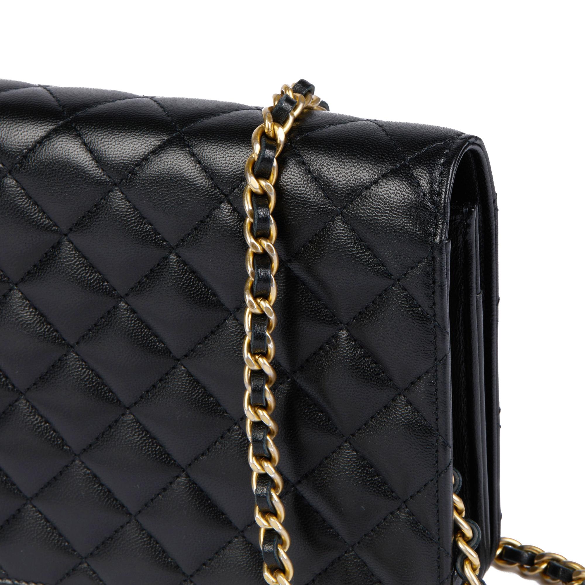 CHANEL Black Quilted Lambskin Timeless Wallet-on-Chain WOC 4