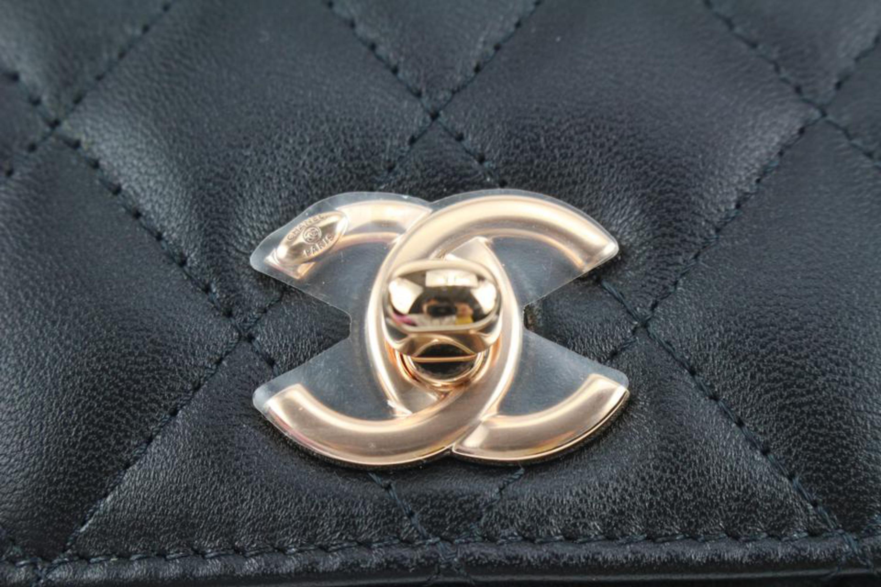 Chanel Black Quilted Lambskin Trendy Micro Flap Mini Crossbody Bag 118cas21 3