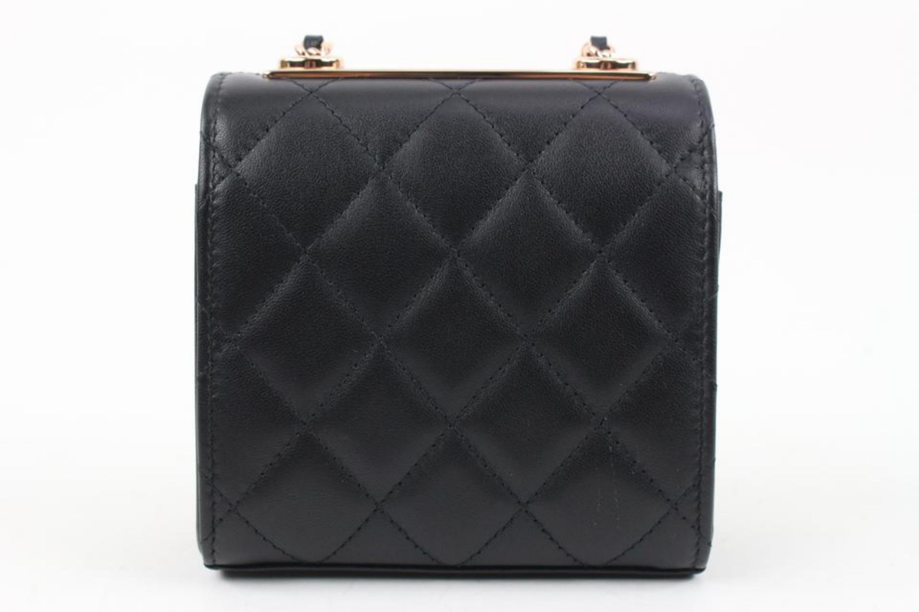 Chanel Black Quilted Lambskin Trendy Micro Flap Mini Crossbody Bag 118cas21 2